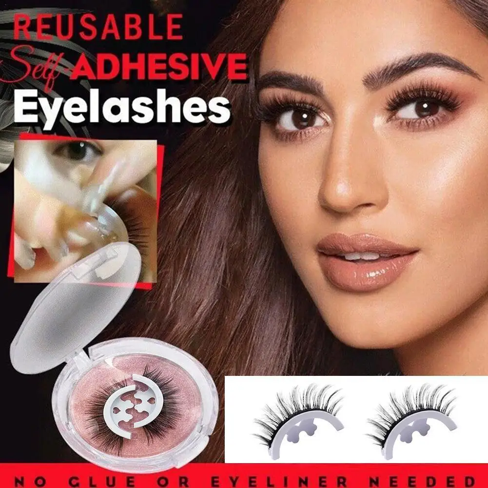 

Самоклеящиеся Накладные ресницы с 3D-эффектом, набор безклеевых ресниц для наращивания, домашние накладные ресницы