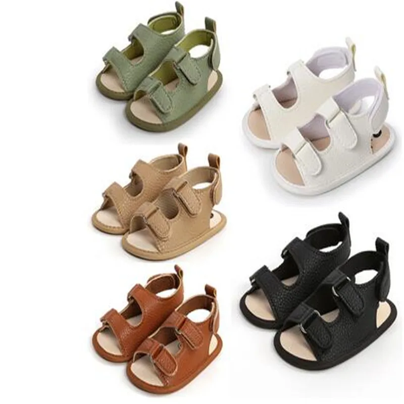 

New Baby Sandals Baby Shoes Baby Boy Girl Sandals PU Soft Bottom Sole Anti-Slip Infant First Walker Crib Shoes Newborn Moccasins