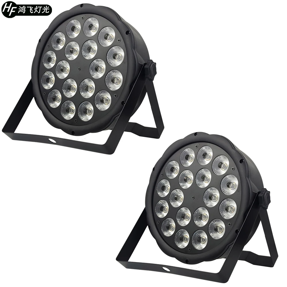 2 шт. 18x18 Вт RGBWA УФ 6 в 1 светодиодный прожектор DMX сценисветильник Dj плосветильник KTV