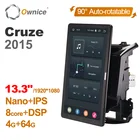 1920*1080 Ownice Android 10,0 для Chevrolet Cruze 2015 автомобильное радио, автомобильное мультимедийное видео, аудио, головное устройство 13,3 дюймов IPS поворотный