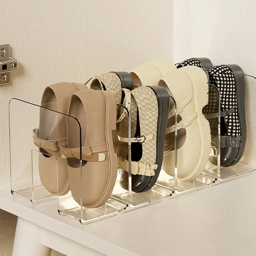 

Простая пластиковая полка для хранения обуви Вертикальная компактная полка для хранения Многофункциональные полки для обуви