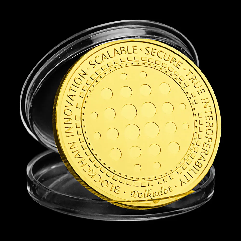 1 шт. позолоченная криптовалюта Polkadot инновационная сувенирная Подарочная