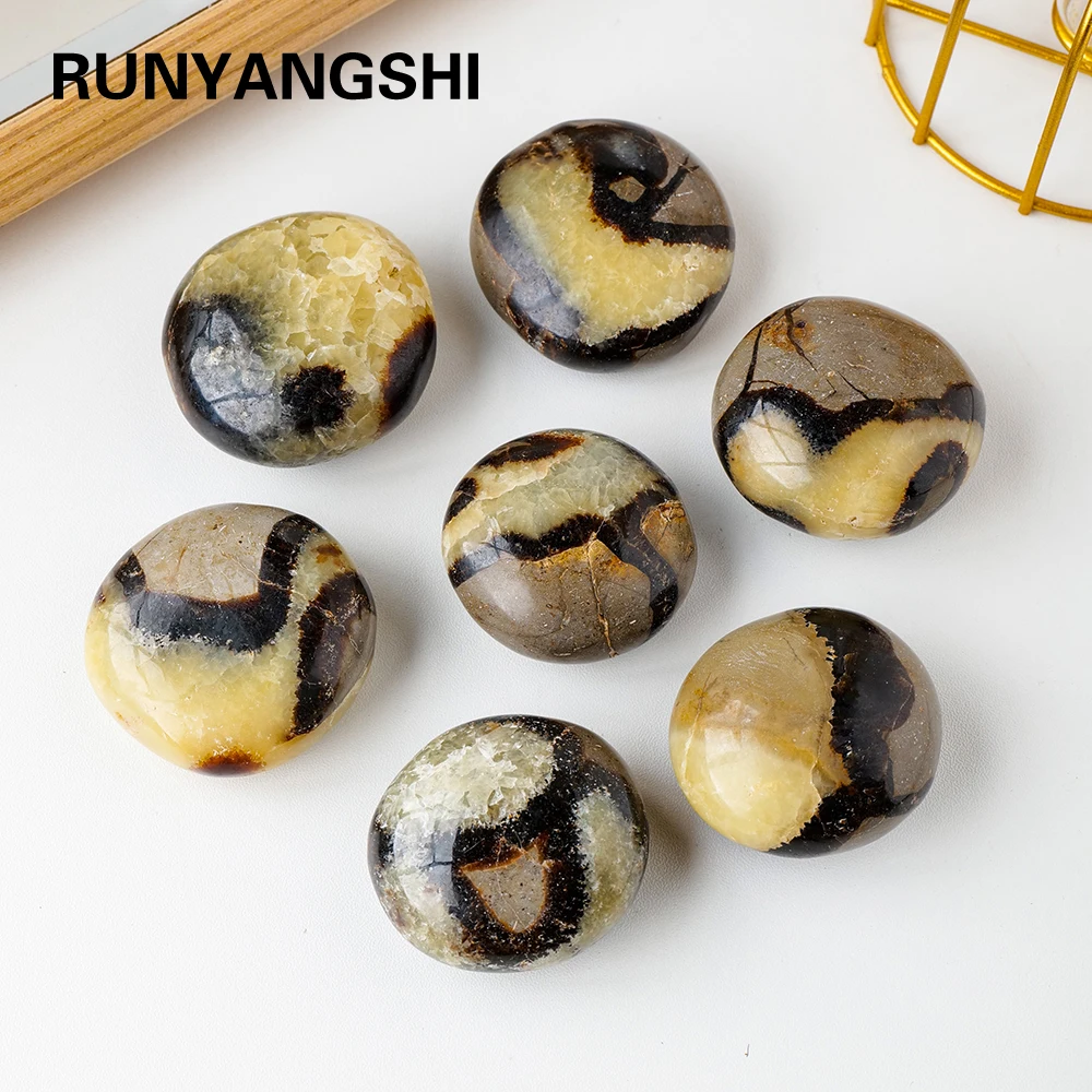 1 шт. натуральный камень-черепаха для спины, септарий, массаж пальмы, лечение рейки, терапия, медитация, геометрический энергетический камень для пальцев