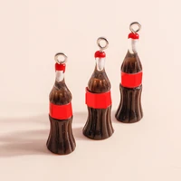 20pcs resin plastic 3d cola charms drink bottle pendant for jewelry diy handmade earrings bracelet necklace