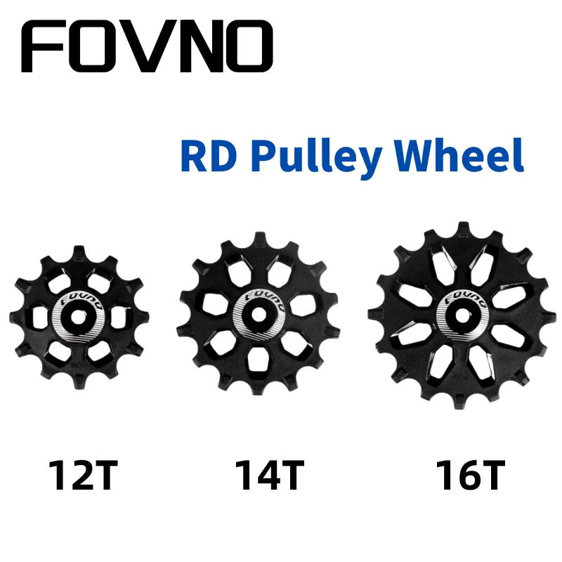 

FOVNO 12T 14T 16T 1pcs Rear Derailleur Pulley Set Wide Narrow Tooth Guide Wheel Support 7-12s forShimano forSram MTB Road Bike
