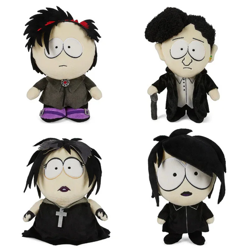 4pcs Southed Parks Plush Toy Gothic Style Halloween Series Figures Pillow Plushie Doll Soft Stuffed Room Decor For Kid Gift