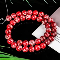 6 8 10mm premium natural dark red imperial jasper round loose gemstone beads for jewelry making diy earring bracelet necklace