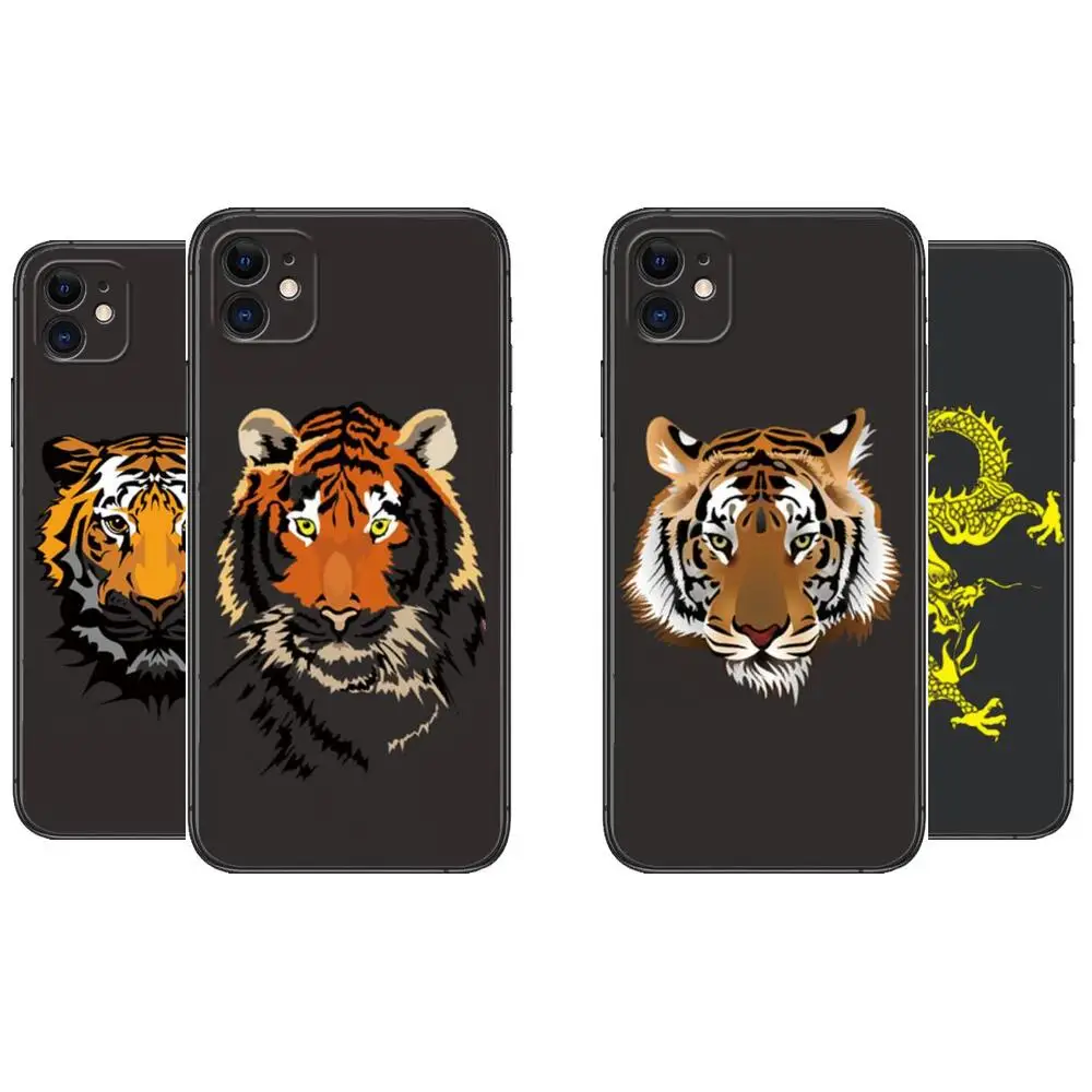 

yellow Dragon tiger animal Phone Cases For iphone 13 Pro Max case 12 11 Pro Max 8 PLUS 7PLUS 6S XR X XS 6 mini se mobile cell
