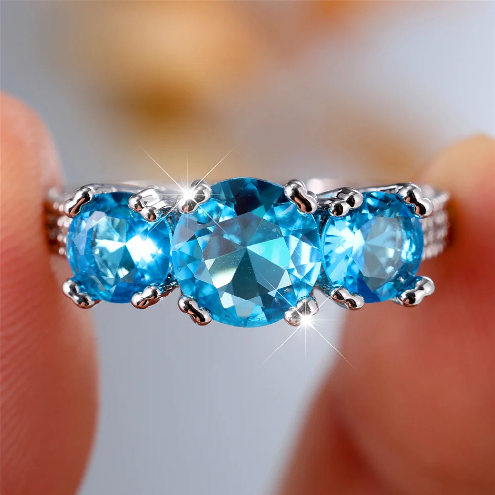 Женское Обручальное кольцо с цирконом винтажное обручальное серебряного цвета