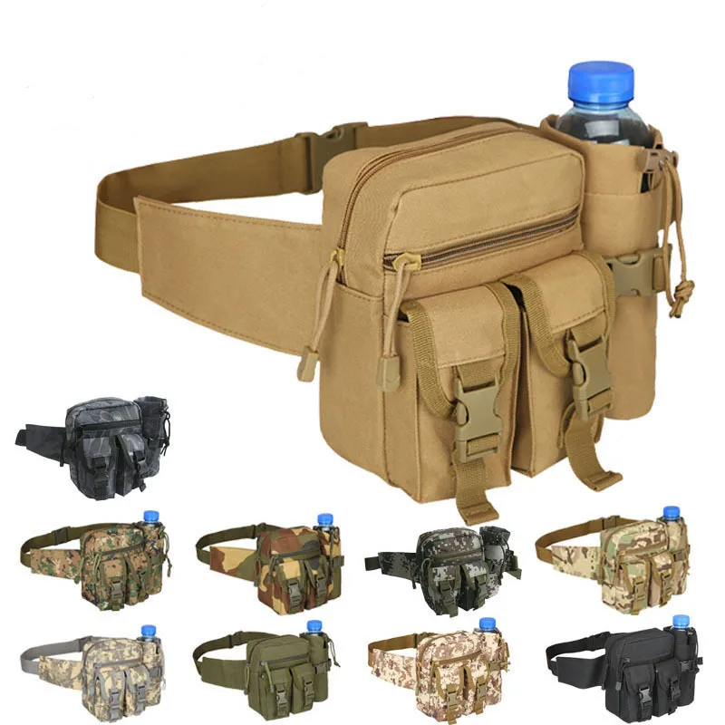 1Pc Tactical Men Waist Pack Nylon Hiking Phone Pouch Outdoor Sports Army Military Hunting Climbing Camping Belt Bag With Buckle