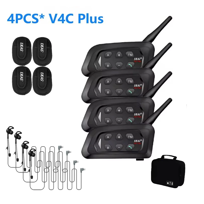 

Комплект Из 4-х Bluetooth-гарнитур EJEAS V4C PLUS 5.1 Внутриканального Типа Для Футбольных Судей, Водонепроницаемые