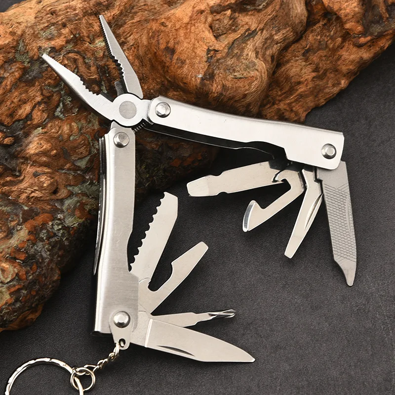

Stainless Steel Multi Tools Camping Equipment Household Mini Folding Pliers Outdoor EDC Gear Multitools For Camping And Hiking