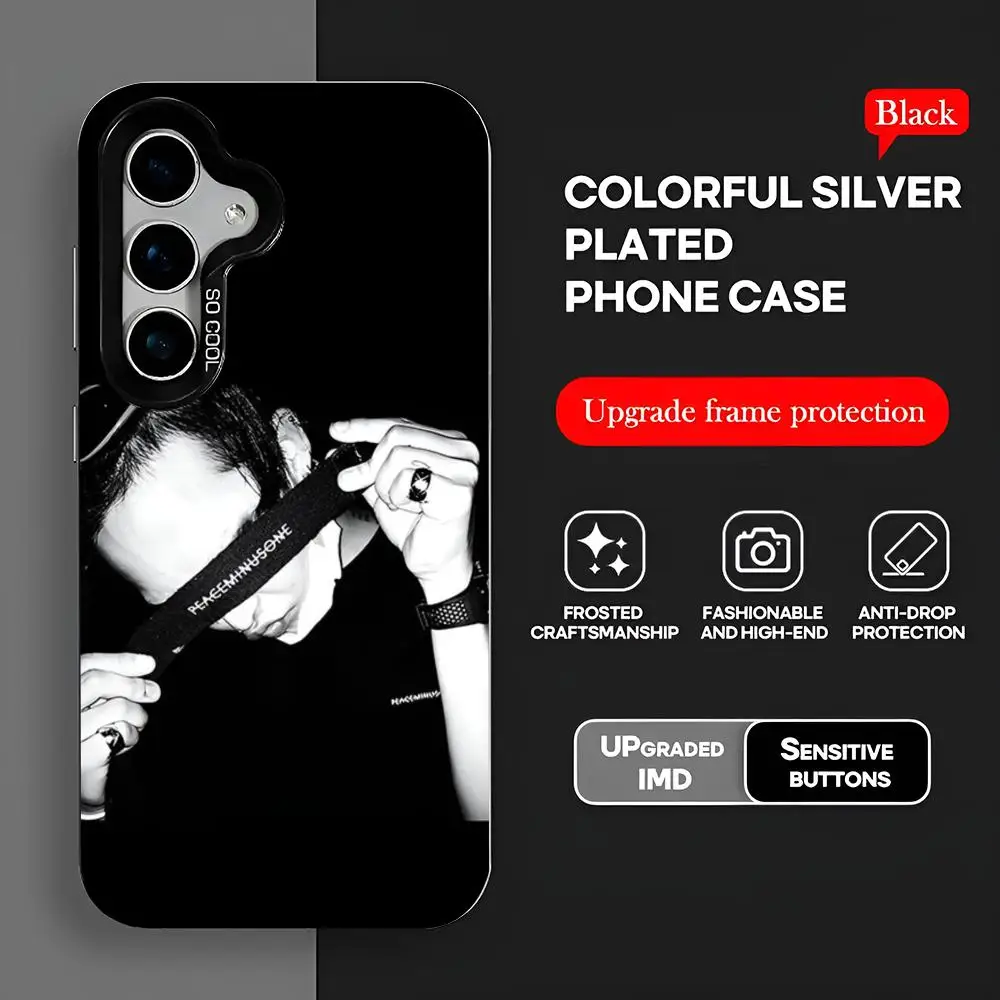 Fashion P-Peaceminusone Phone Case S25 IMD Colorful Silver Cover Suitable For Amsung Galaxy S24 S23 S22 S21 S2