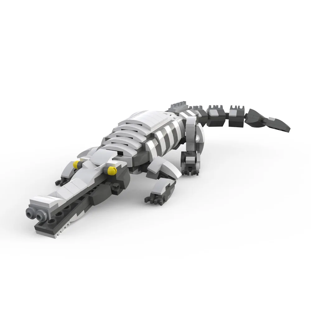 

MOC Mecha, маленькие крокодиловые механические строительные блоки, кирпичи, детали для сборки Edu DIY, детский подарок на день рождения, 346 шт.