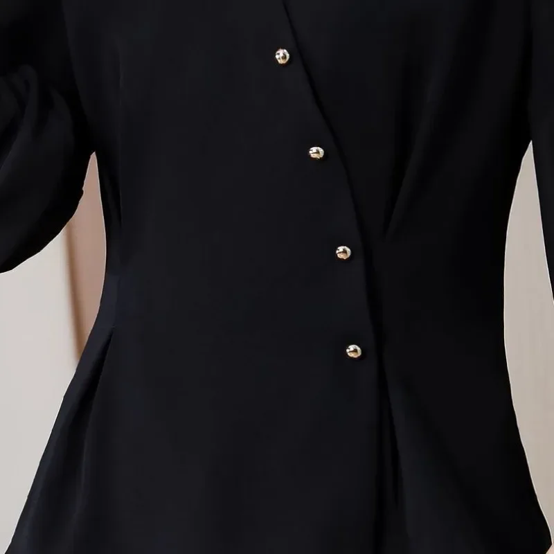 Женская весенне-осенняя Модная элегантная однотонная Тонкая Повседневная