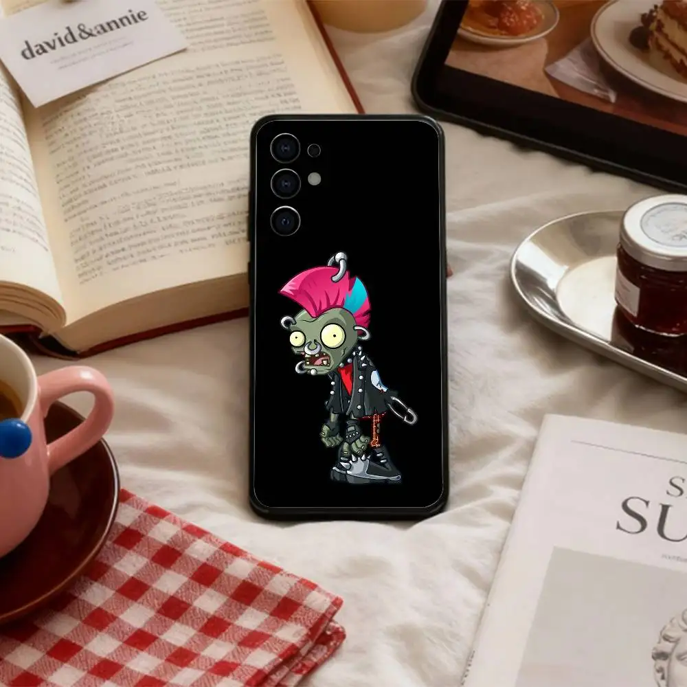 Фото Чехол для телефона C-Cartoon P-Plants vs. Zombies для Samsung S 25,24,23,22,30,21,10,9,Ultra,Plus,Lite,FE,4,5 G, мягкий черный чехол №4