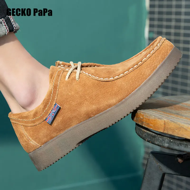 

Удобные мужские кроссовки, замшевая повседневная мужская обувь, уличная износостойкая обувь для ходьбы, Мужская дышащая рабочая обувь 38-44