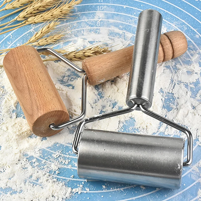 

1Pc Wooden Rolling Pin Hand Dough Roller for Pastry Fondant Cookie Dough Chapati Pasta Pizza Kitchen Bakery Tool