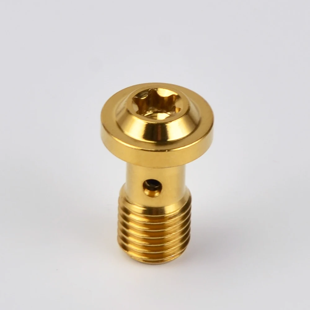 

NICECNC Золотая титановая M10X1.25X19 мотоцикл T40 Фланцевая головка Титановый Сплав Болт Универсальный