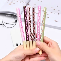 12pcs chocolate gel pen creative cute biscuit styling pens school office supplies stationery