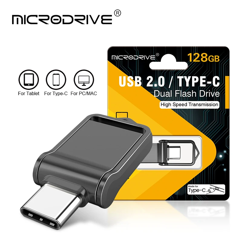 

Мини-флешка USB Type-C, 128 ГБ, 64 ГБ, 32 ГБ