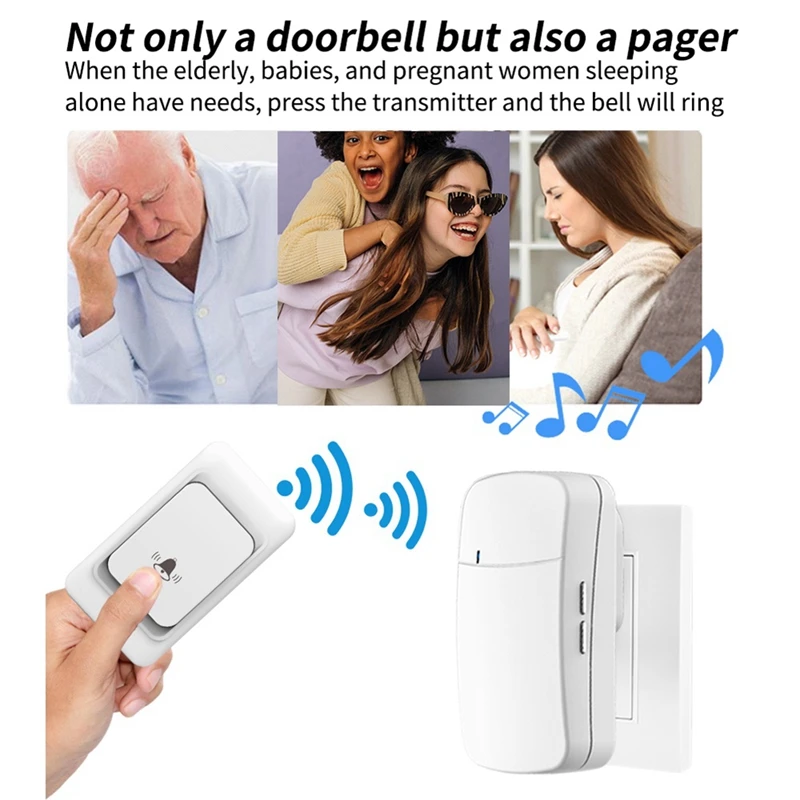 Wireless Door Bell 300M Remote Control Door Bell Home Welcom