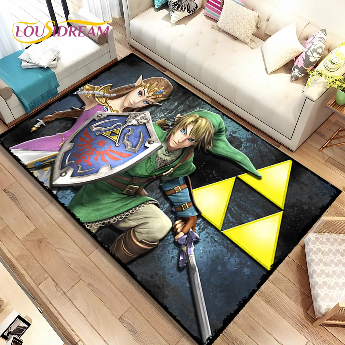 

Z-Zelda2 Link Game Gamer Area Rug Large,Carpet Rug for Living Room Bedroom Sofa Doormat Decoration,kids Play Non-slip Floor Mat