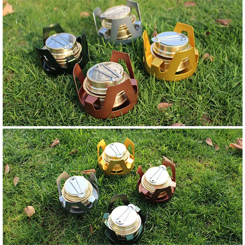 

Alloy Portable Outdoor Mini Practial Spirit Alcohol Stove for Picnic BBQ Hiking Ultralight Camping Stove BBQ Accessories
