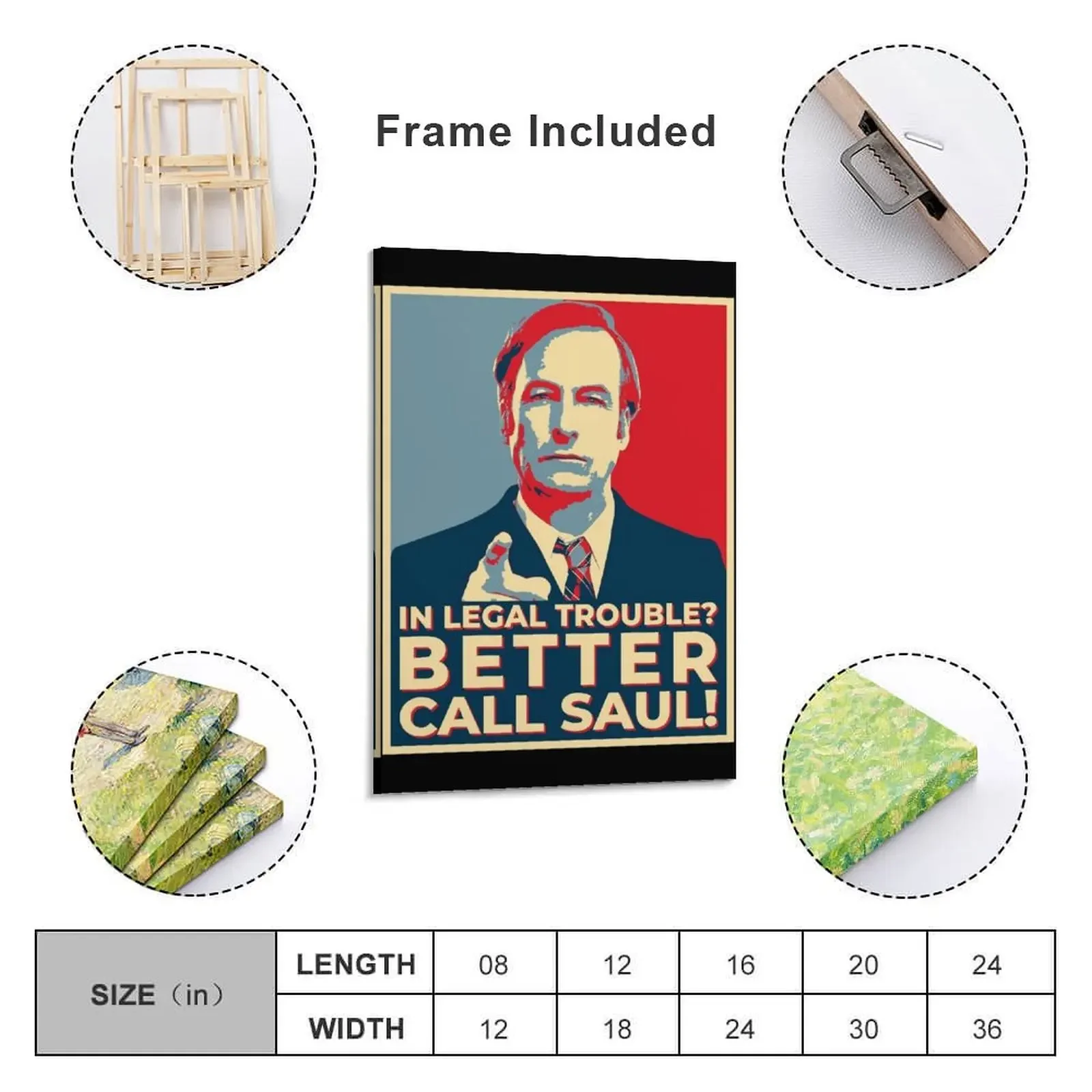 Saul Goodman James Mcgill Breaking Bob Odenkirk Bad And Better Call Постер на холсте Картина аниме фигурка