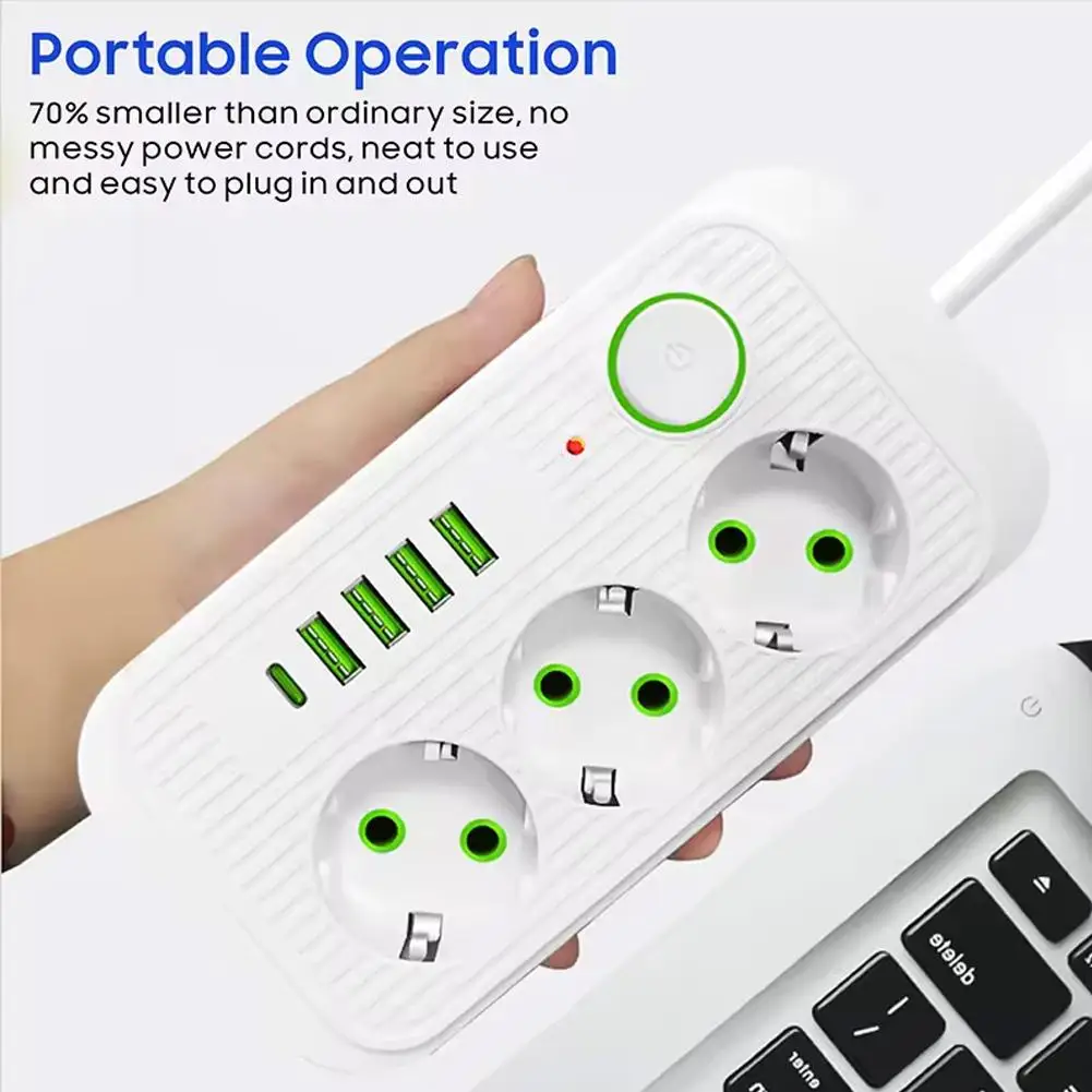 Розетка переменного тока с европейской вилкой удлинитель несколькими разъемами