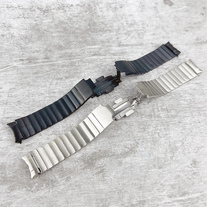 Curved metal Strap for correa samsung galaxy watch 4 Classic 42mm 46mm for samsung galaxy watch 5 40mm 44mm Stainless Steel band