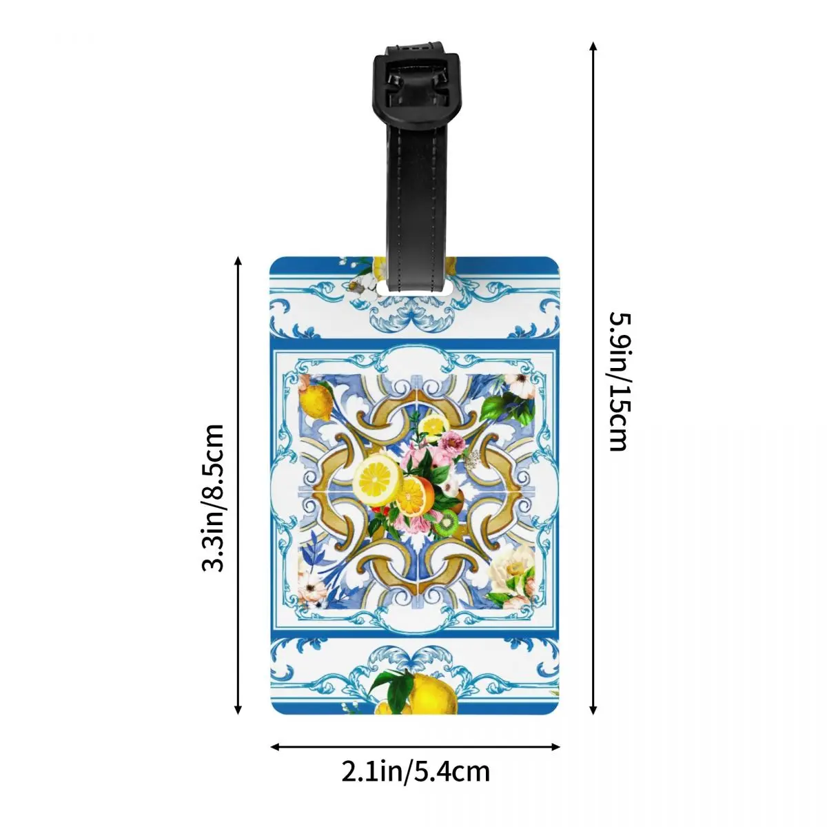 Пользовательские средиземноморские летние лимоны плитки бирки для чемоданов