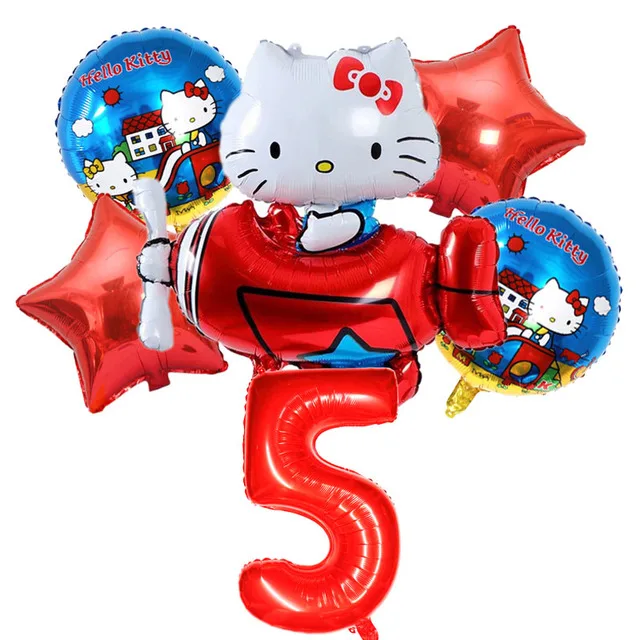 Воздушный шар из алюминиевой фольги с рисунком Hello Kitty 32-дюймовый набор цифровых
