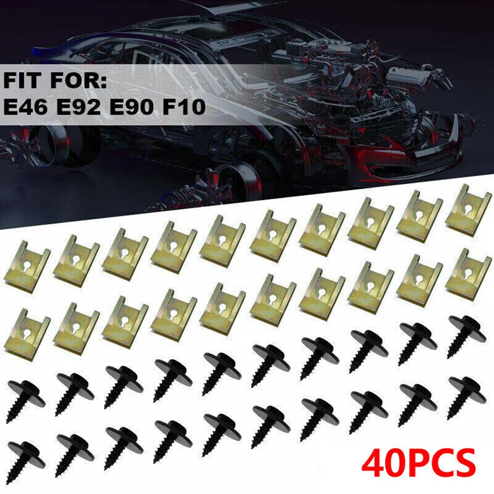 

20/40 шт., металлические гайки/винтовые шайбы для BMW F10 E46 E92 E90 E88 E60