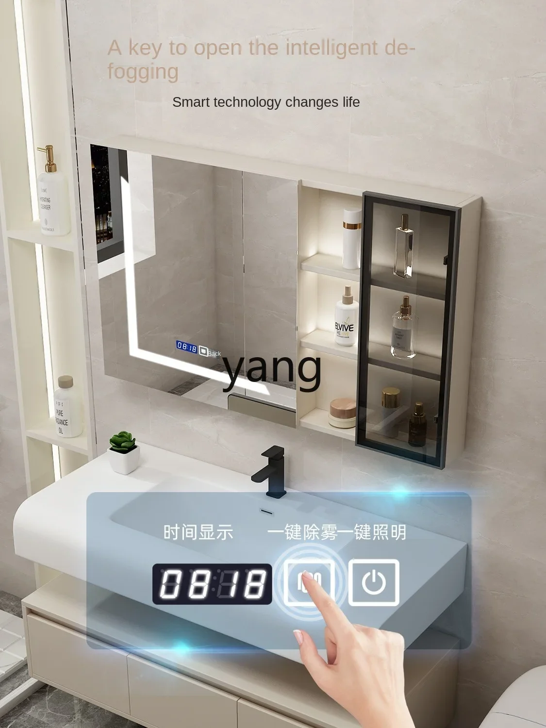 CX Крем Стиль Corian интегрированная раковина ванная комната шкаф мойка стол