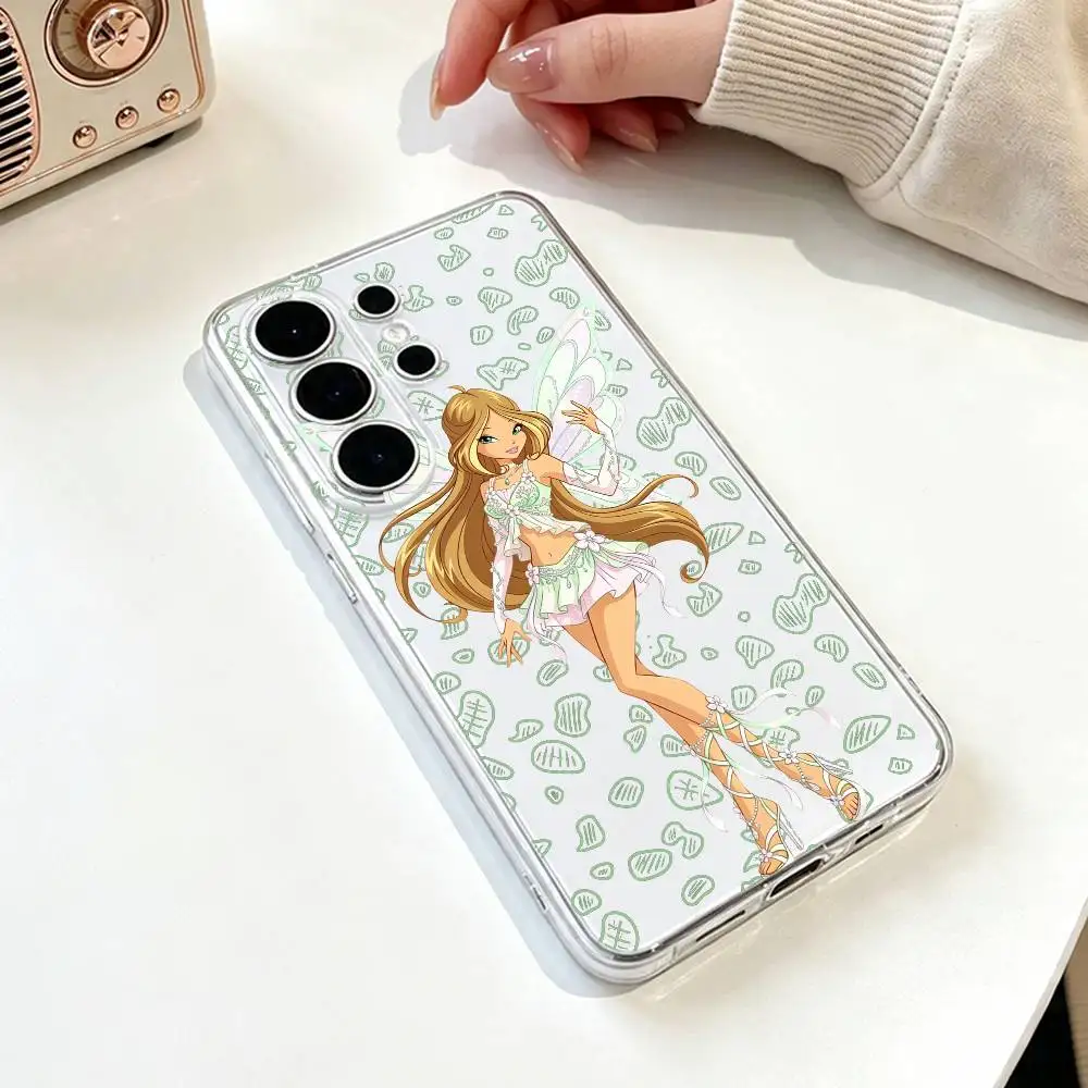 Прозрачный чехол для телефона Samsung S25, S24, S21, S22, S23, S30, Ultra, S20, Plus, Fe с изображением героинь W-Winx Club (art.: 3920dc7532084) - 3920dc7532084