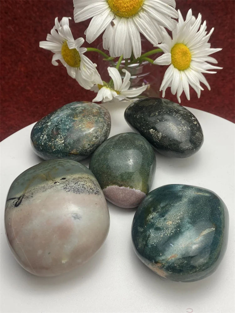 

Natural Sea Jasper Carved Heart Home Décor Garden Fittings Polished Crystals And Stone Healing Spiritual Meditation Chakras