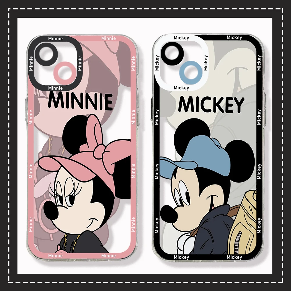 

Disney Mickey Minnie Phone Case for Xiaomi Redmi Note 12C 11 10 Pro Plus 10C 9C 9T K30 K40 K50 K60 4G 5G Transparent Cover Coque