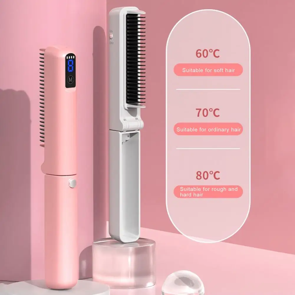 Расческа для волос с защитой от ожогов портативная электрическая расческа