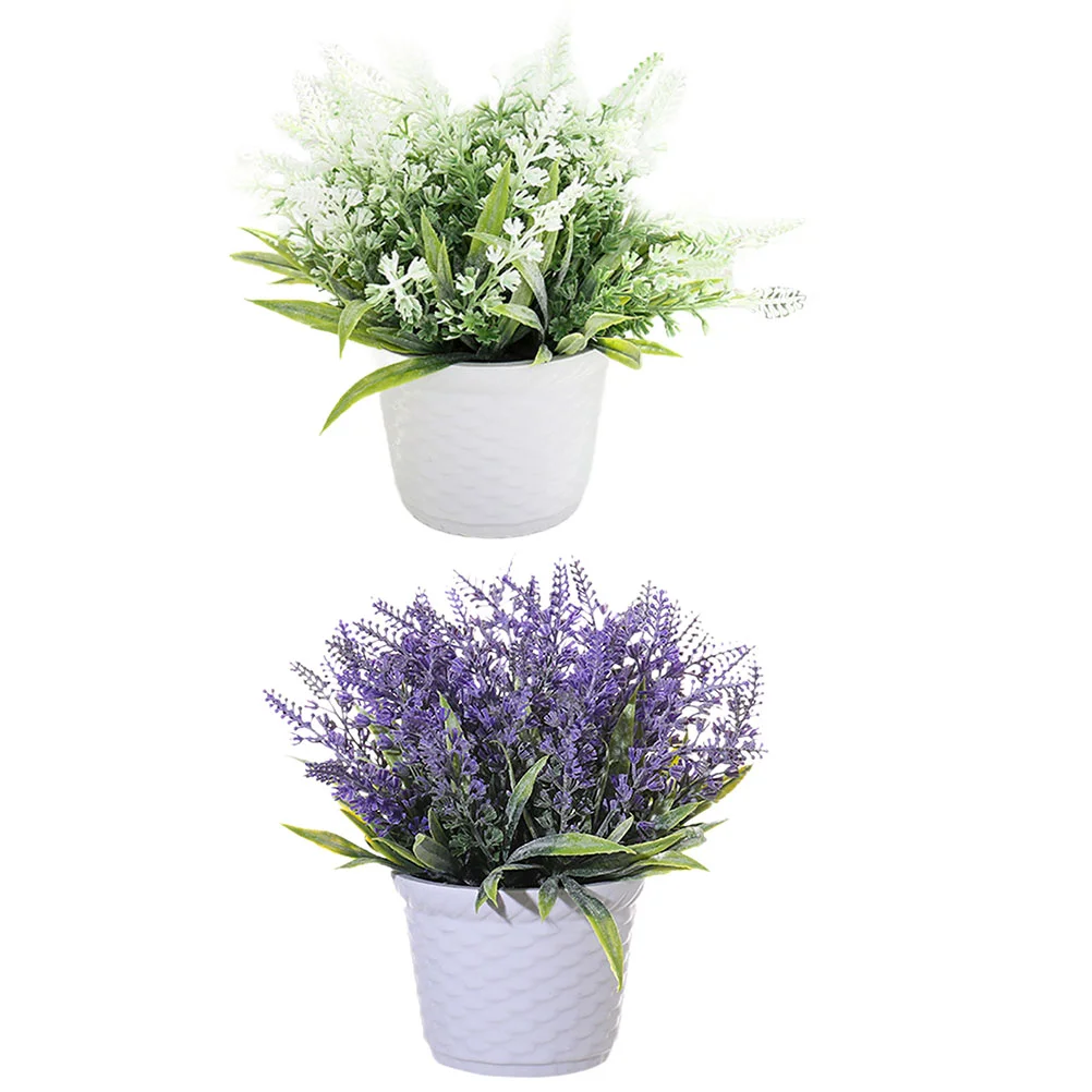 

Trinkets Garden Decor Fake Bonsai Decorative Plants Pot Simulation Lavender