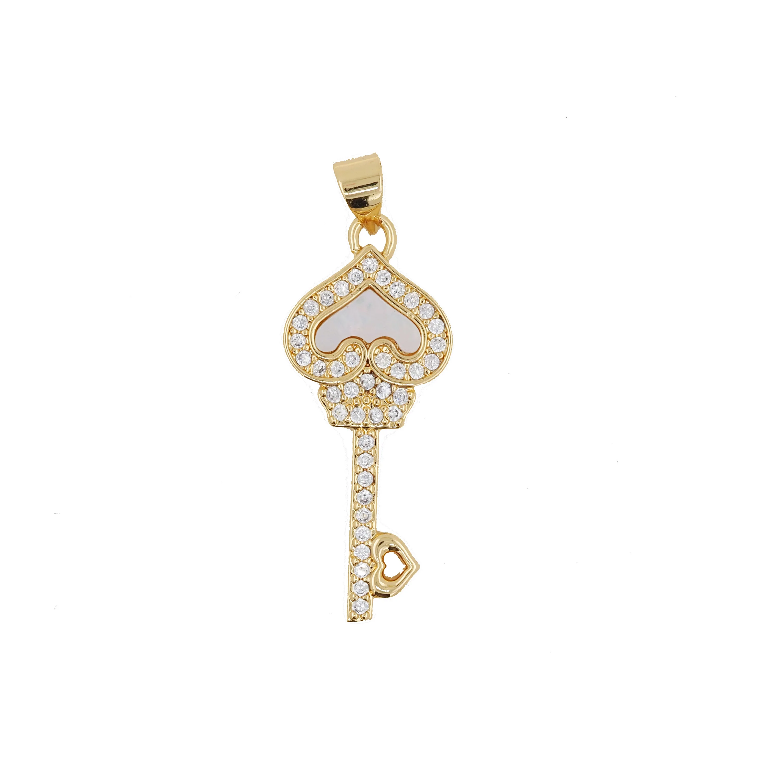 Dainty Romantic Heart Key Pendant Necklace Charming Gift for Woman Minimalist Everyday Jewelry