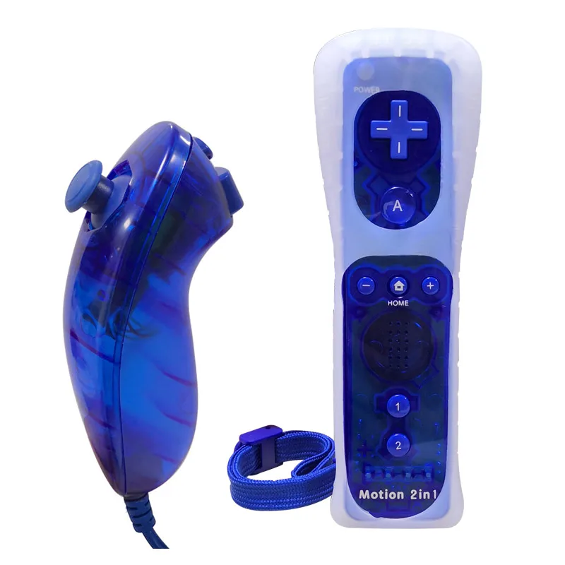 Фото Для Nintend Wii 2 в 1, беспроводной Bluetooth-джойстик, пульт дистанционного управления, SYNC-геймпад, левая рука/нинчак с движением плюс №2