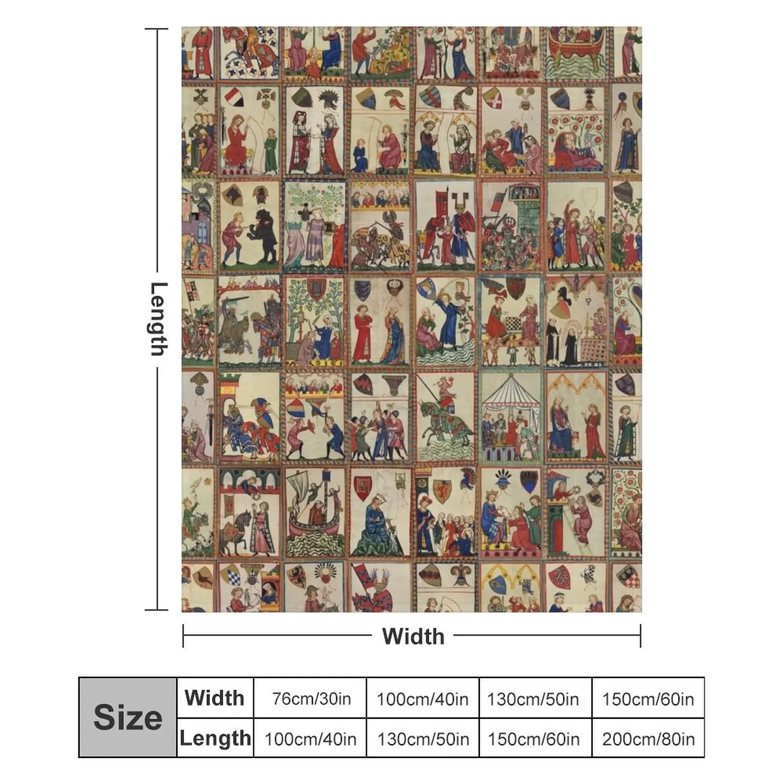 Одеяло Codex Manesse свободные фланелевые одеяла в стиле манга