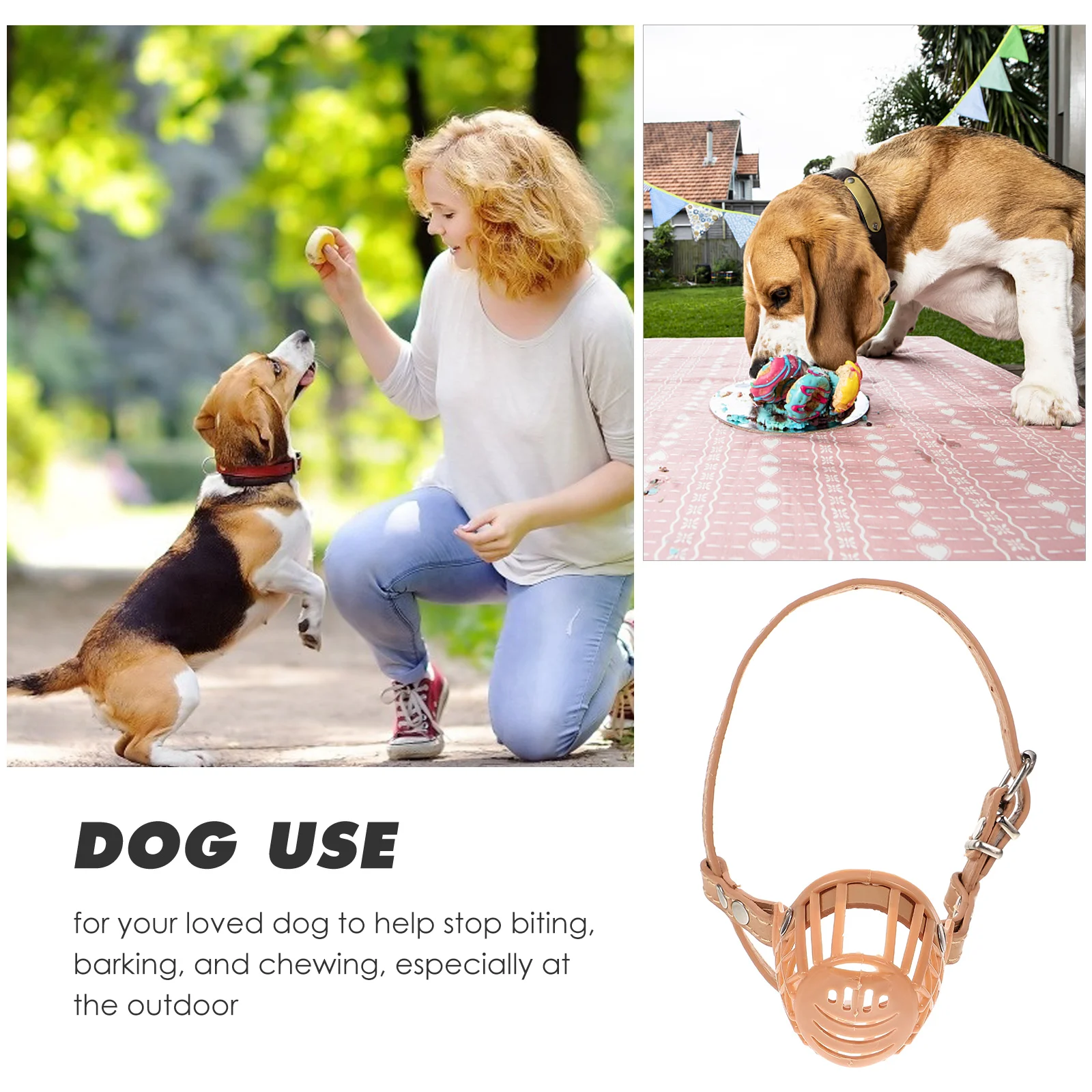 Пластиковая корзина для щенков регулируемая тренировочная намордник