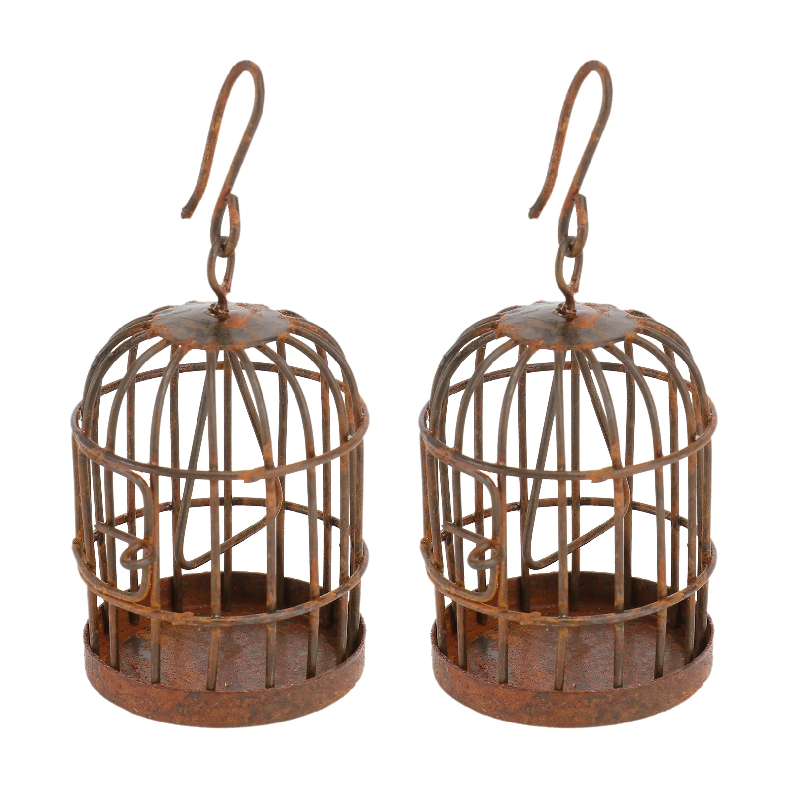 

Bird Cage Birdcage Miniature Hanging Decordecorative Model Mini Pendant Landscape Ornament Microtoy Iron Pretend Play Adornment