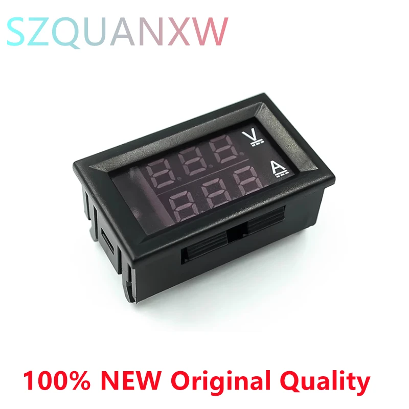 

DC 0-100V 10A Digital Voltmeter Ammeter Dual Display Voltage Detector Current Meter Panel Amp Volt Gauge 0.28" Red Blue LED
