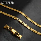 Ожерелье AGTEFFER S925 из серебра 925 пробы с боковой цепью 8182024 дюйма для женщин и мужчин, модные ювелирные украшения, подарки