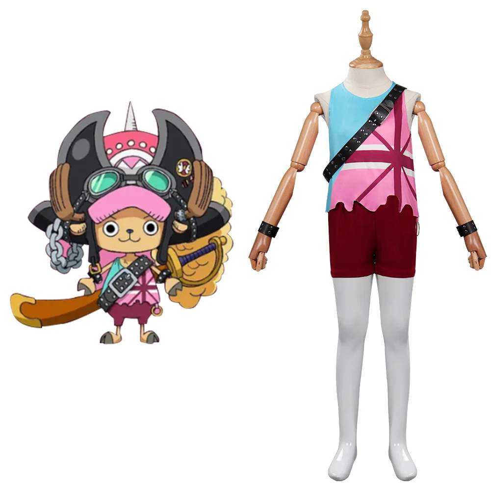 

Kids Children One Piece Film Red 2022 Tony Tony Chopper Cosplay Costume Outfits Halloween Carnival Suit