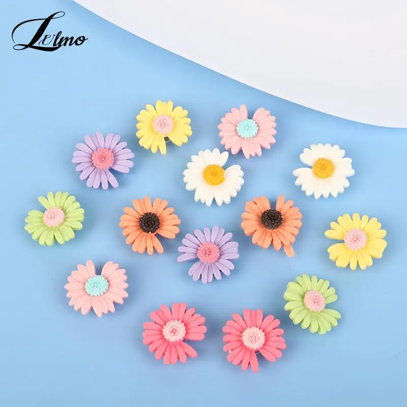 

Colorful Daisies Flower Hole Shoes Charms Accessories Shoe Buckle Cute 5-Petal Flower Shoe Flower DIY Shoes Decorations
