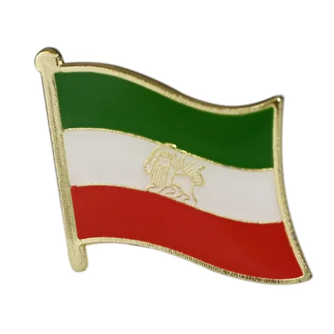 Значок на лацкан с флагом страны Иран, металлический значок, сувенирный мешок, кепка, украшения для футболок-(350 шт./партия)